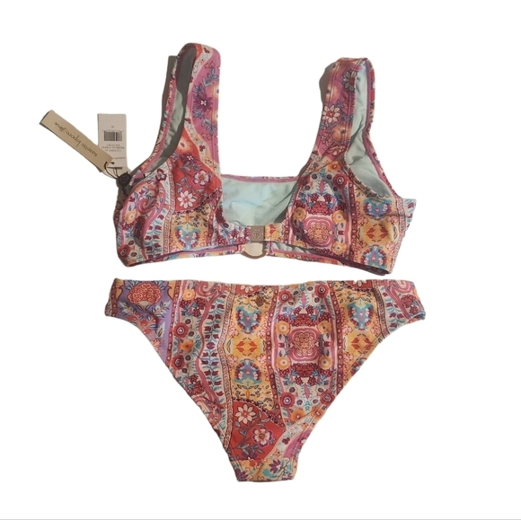 🆕️ NANETTE LEPORE Floral 2 piece Bikini Swimsuit o ring - Picture 2 of 5